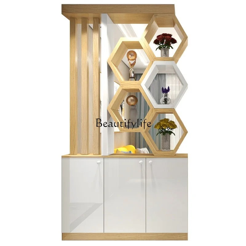 

Nordic entrance entrance partition foyer decorative locker modern simple double-sided