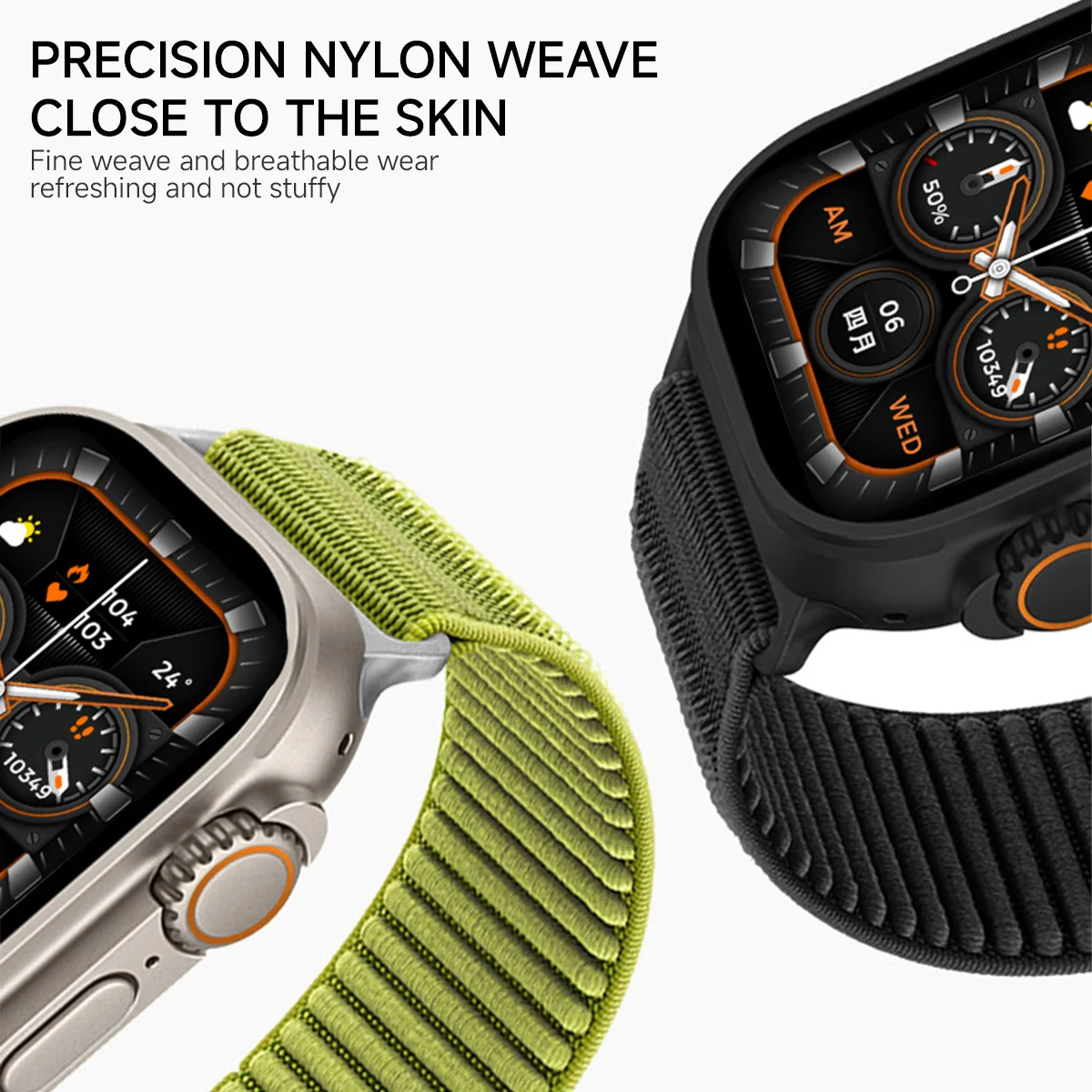 for Apple Watch Band 10 42mm 46mm ultra 49mm Nylon Sports Strap for iwatch 9 8 7 6 SE 5 4 41mm 45mm 44mm 40mm correa Bracelet image 5