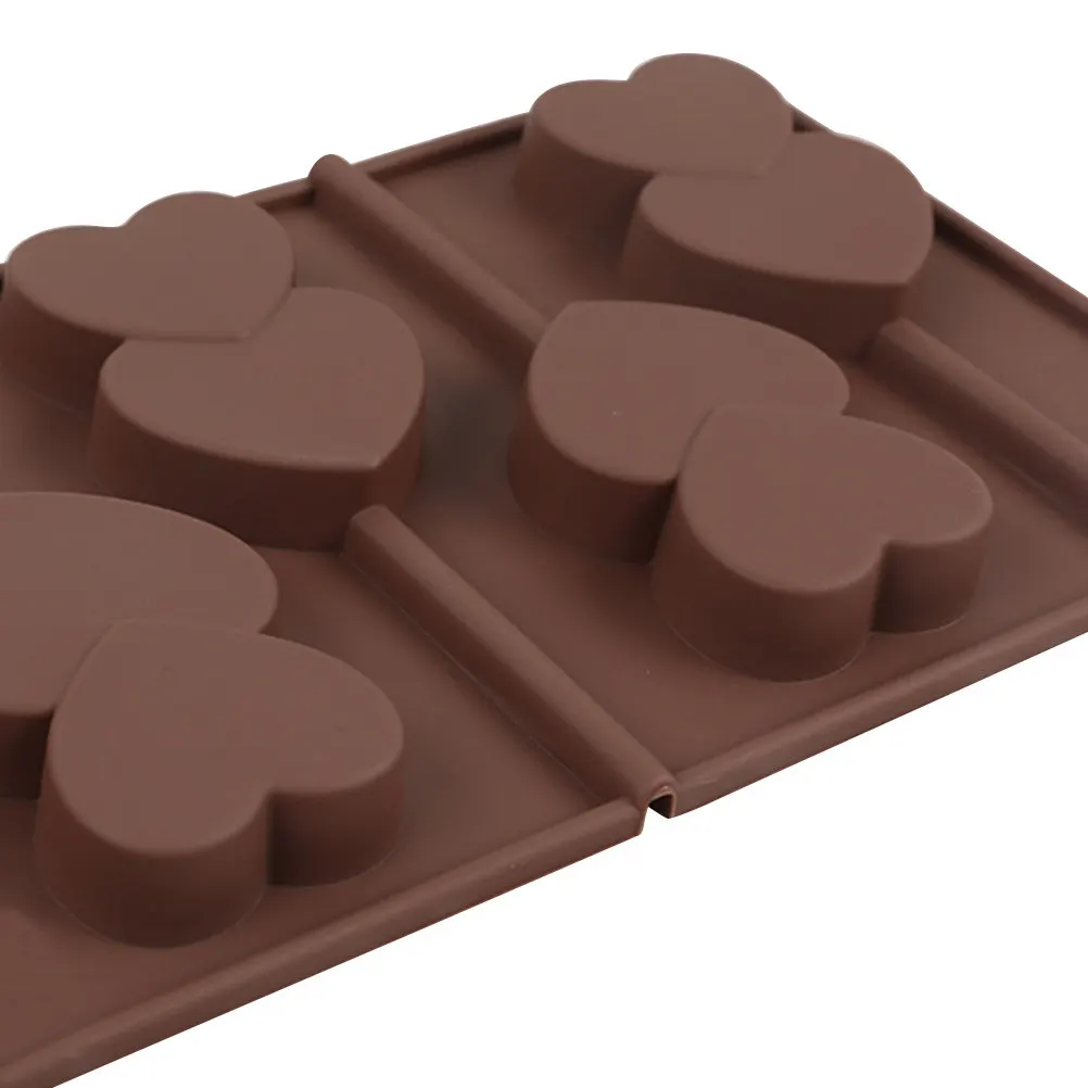 2Pcs Heart Shape Silicone Mold DIY Chocolate Candy Cake Decorating Baking Mold Tray Oven Microwave Freezer Safe