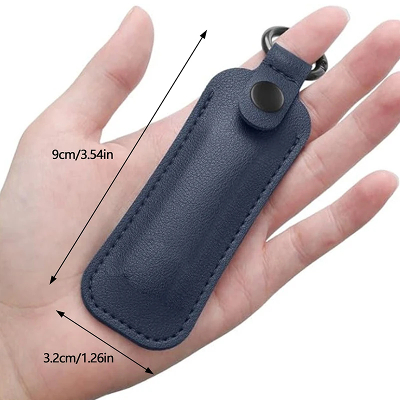 Generic Leather U Disk Storage Bags Key Ring Holder USB Flash Drive Storage Bag Data Line Protective Cover Anti-loss