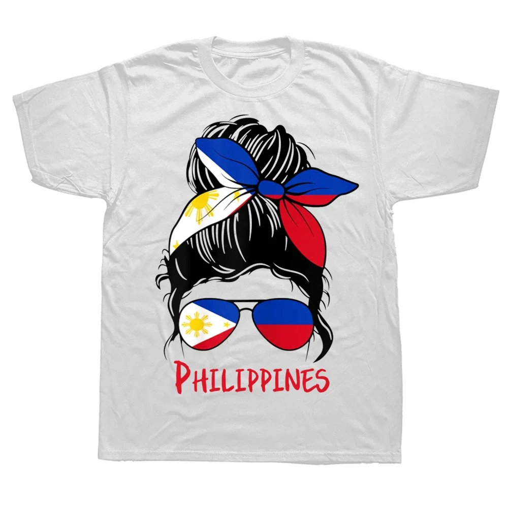 Funny Filipino Filipina Girl Philippines Woman Flag T Shirt Cotton Streetwear Short Sleeve Birthday Gifts T-shirt Mens Clothing