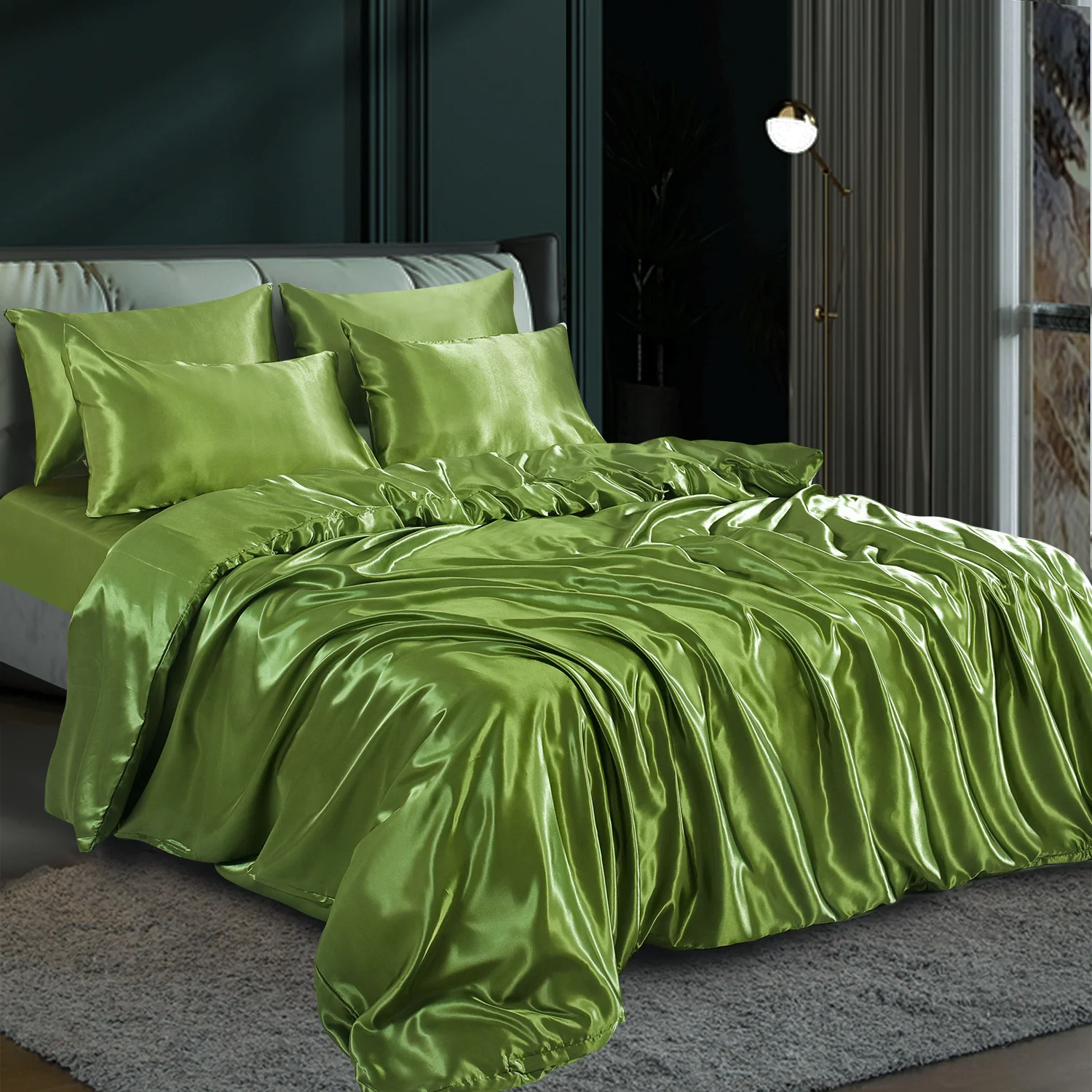 Luxurious Satin Bedding Set with Pillowcases