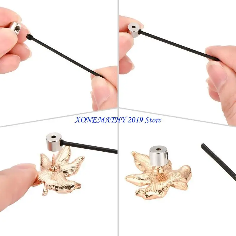 

F42F Брошь Колпачки для карточек Специальный винт Гаечный ключ Аксессуары для значков Наборы интерфейсов сцепления Металлические