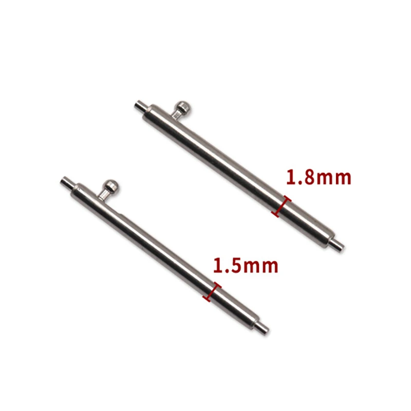 20PCS Quick Release Spring Bars Watch Band Pins Diameter 1.5mm 1.8mm Stainless Steel Watchbands Pins Width 20mm 22mm 18mm 24mm