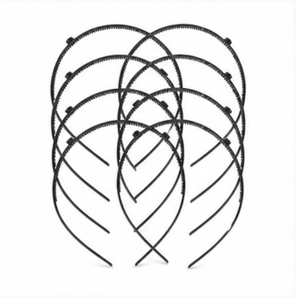 10Pcs Plastic Toothed Headband Unfinished Base for DIY Hair Accessories Non-Slip Secure Fit Holiday Concert Craft Supplies
