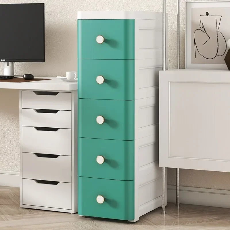 20/25cm Gap Storage Cabinet Living Room Drawer Cabinet Kitchen Bathrrom Drawer Style Storage Cabinet 3/4/5/6/7 Sections