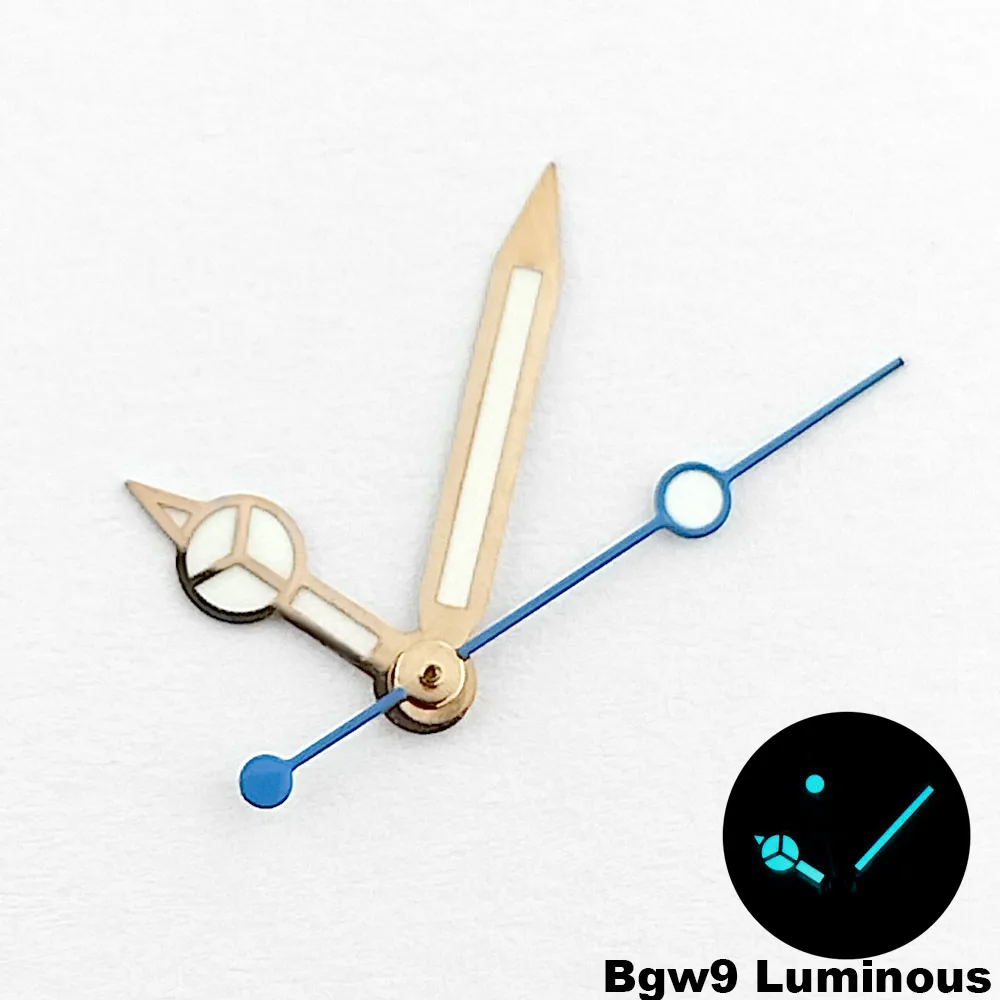 Uhrzeiger bgw9/C3 Blau Grün Leuchtend passend für NH-35-36 Uhrwerk Mechanische Armbanduhr Zubehör Silber Gold Roségold Schwarz Rot – Detail 11