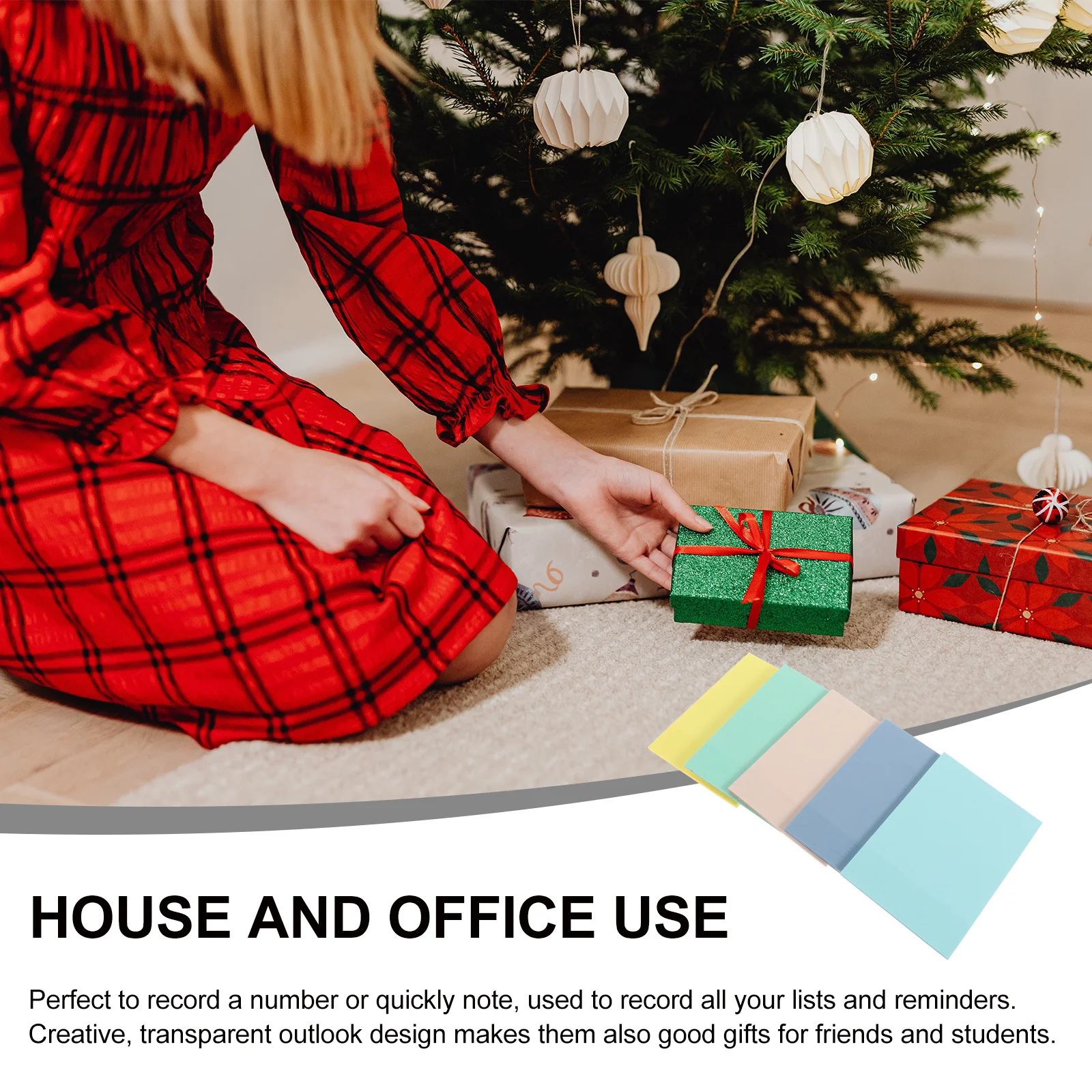 5 adesivi memo trasparenti per scrivere promemoria per messaggi, blocchetti per appunti autoadesivi, materiale scolastico per ufficio