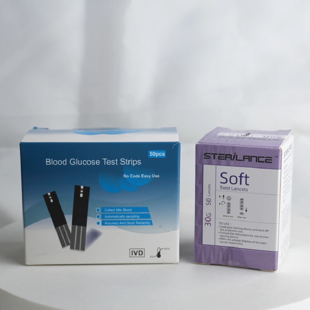 Medical Blood Glucose Test Strips and Lancets and Alcohol cotton pads- For KH-100 Blood Glucose Meter (No Meter)