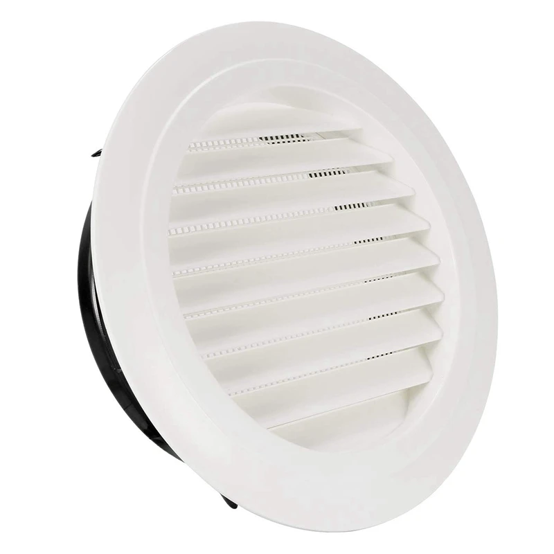 Hot 8 Inch Round Air Vent ABS Louver Grille Cover White Soffit Vent with 3Pcs Air Conditioner Manual Cleaning Tool Fin Comb