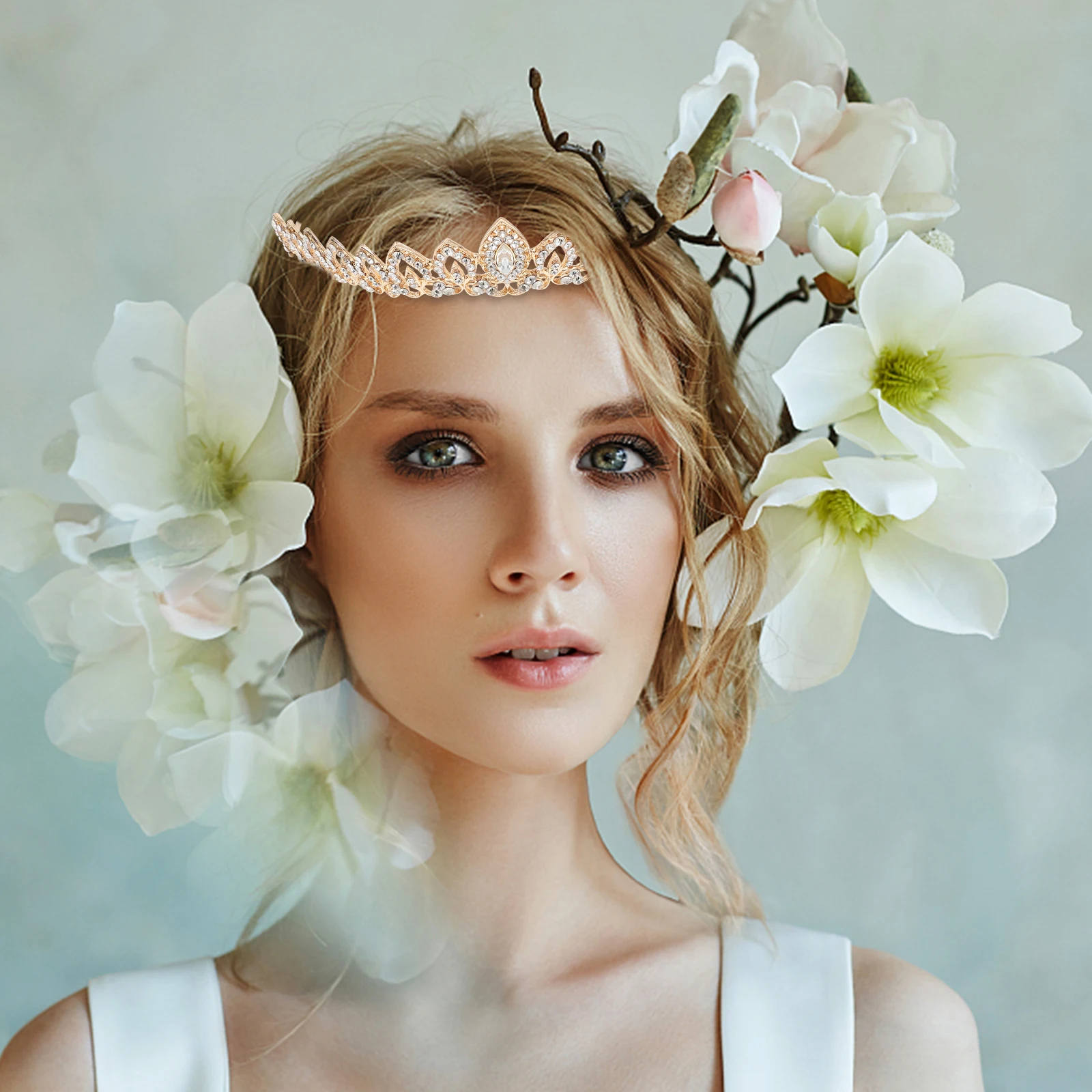 

1pc Rhinestone Crown Headband Wedding Tiara Bridal Headdress Alloy Crown Charming Tiara Hair Care Styling Beautiful Woman Bride