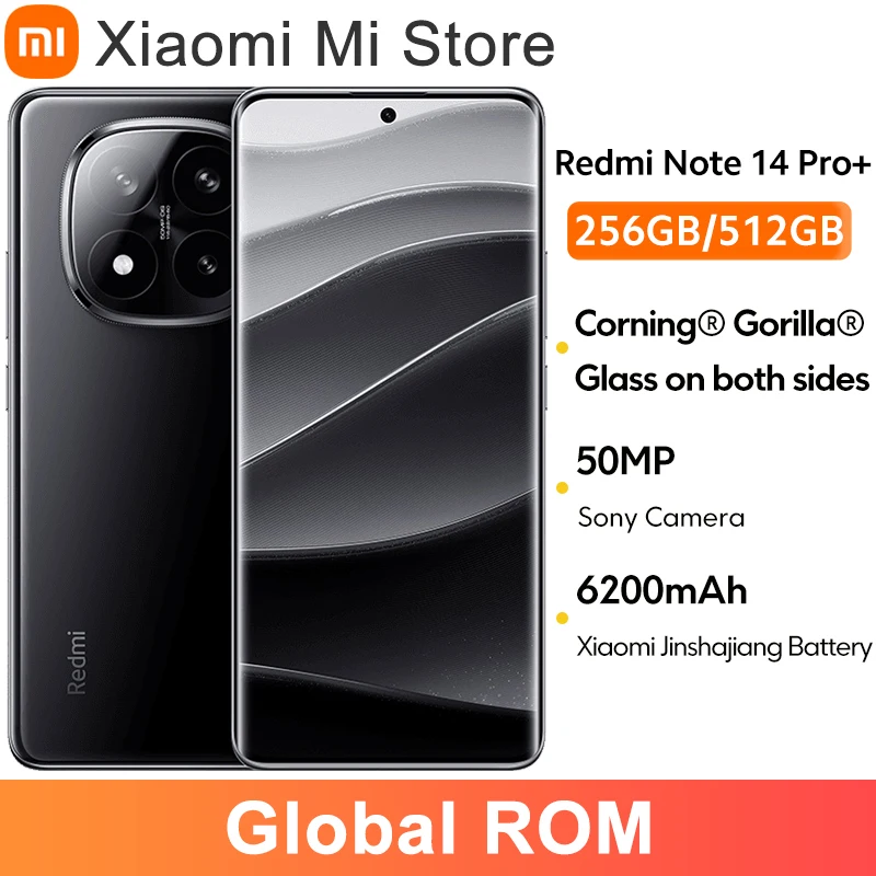 yZ[zO[oROM Redmi Note 14 Pro Plus 5GX}[gtH Snapdragon R   7 Gen 3 IP68 6.67C` 1.5K 120HzfBXvC 50MP 6200mAh 90W}[d