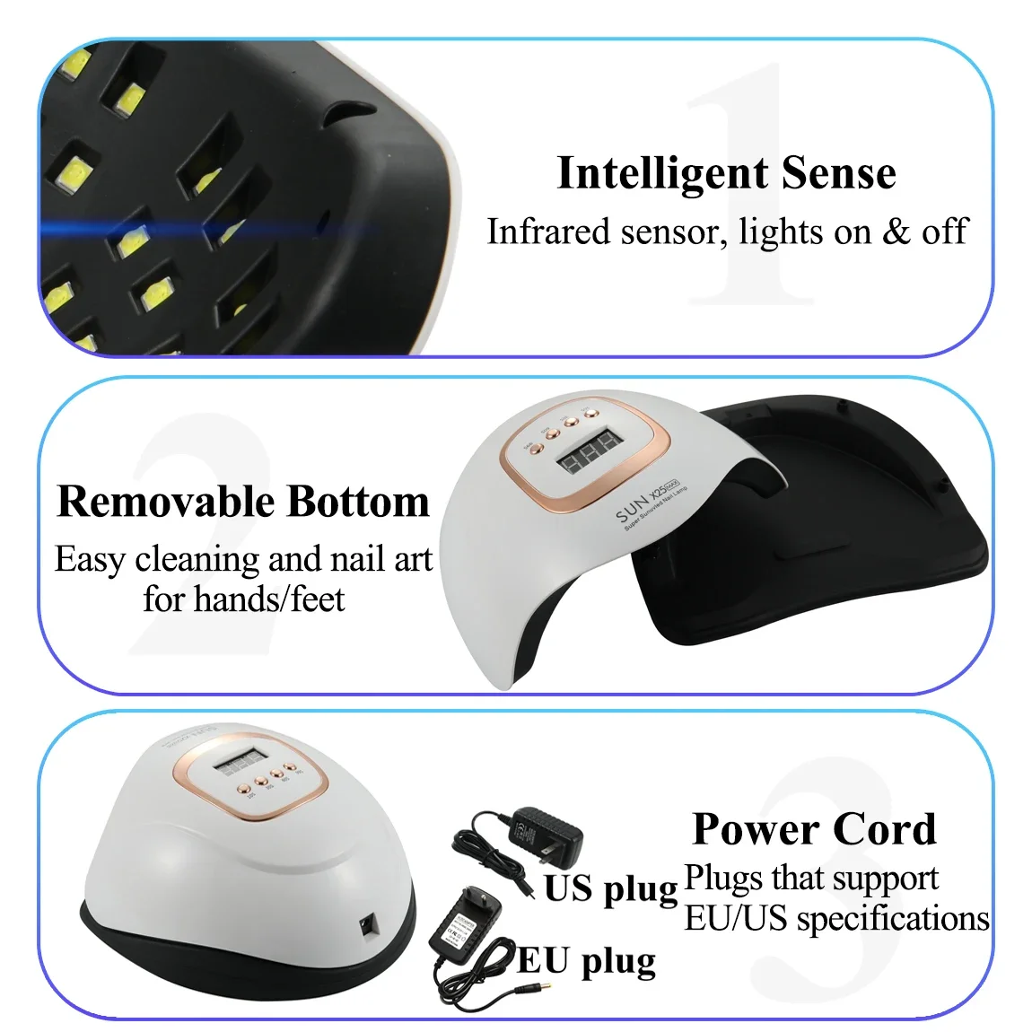 SUN X25MAX LED Nail Dryer Lamp For Manicure 81 LEDs UV Drying Lamp For Curing UV Gel Nail Polish Nail Dryer UV Light