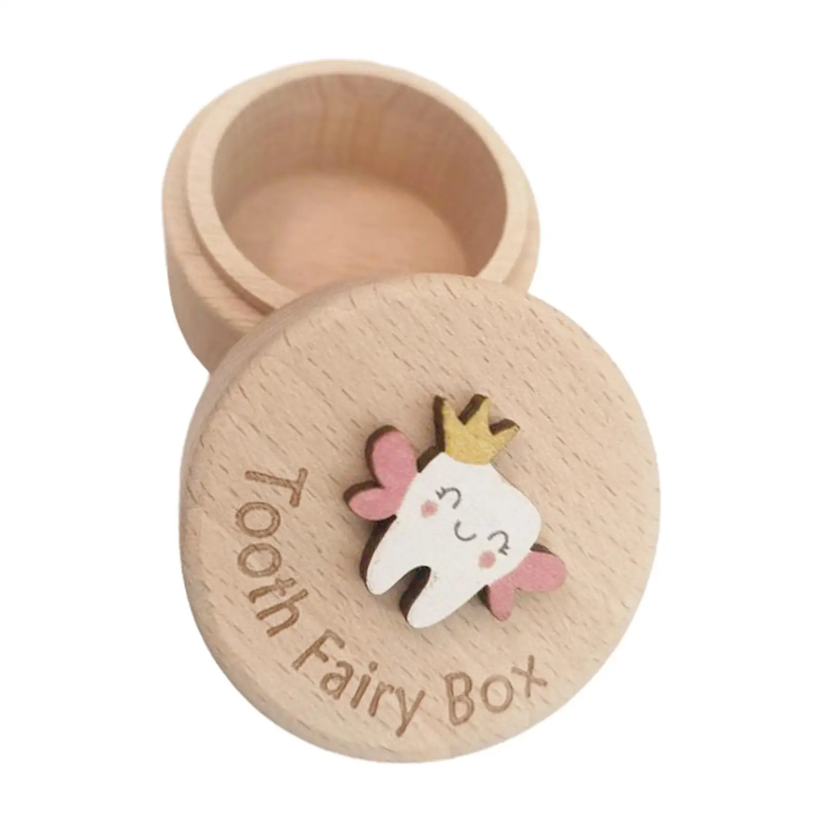 Erste Zahn Sammelbox Holz Zahn Aufbewahrung Organizer für Kinder Fötales Haar Andenken Geschenk für Kindheitserinnerungen