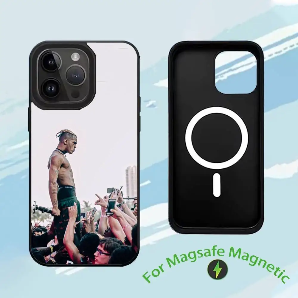 Чехол для телефона Rapper X-XXX-TentacionS для iPhone 17, 16, 15,14,13,12,11, Plus, Pro, Max, чехол для беспроводной зарядки Magsafe