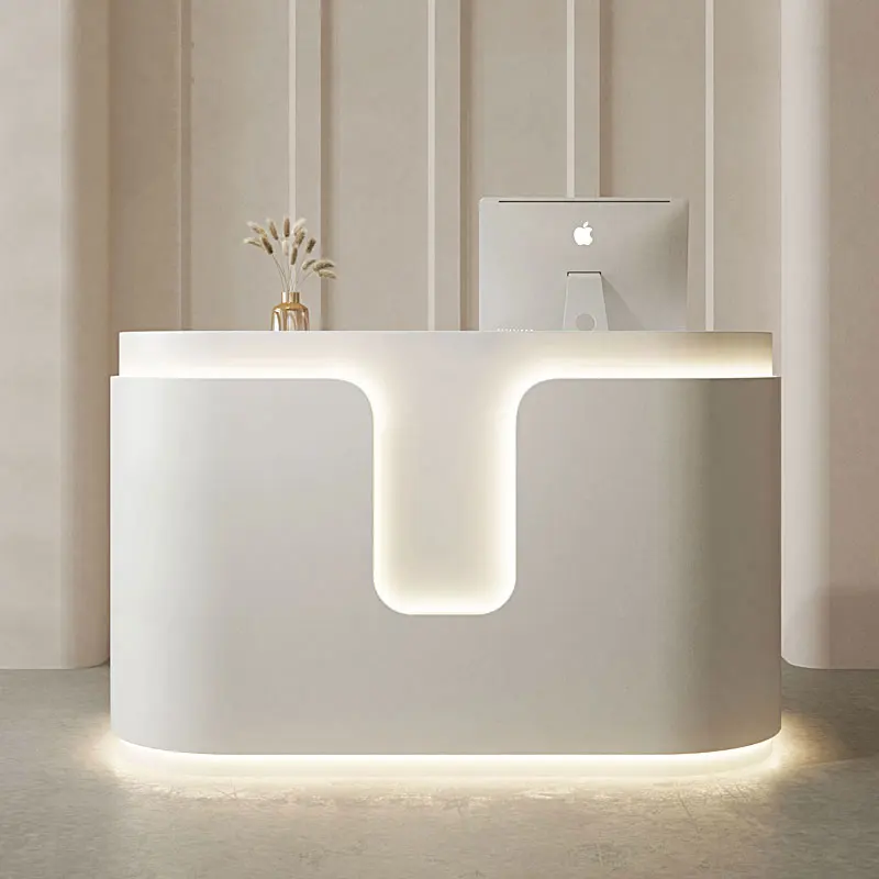 工業用スーパーマーケット受付デスク、スタンディング医療オフィス講演受付デスクカウンター、高級家具