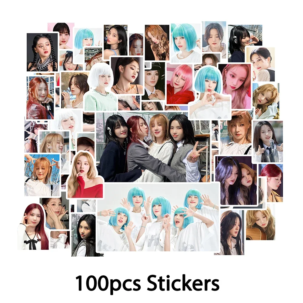 105Pcs Kpop GIDLE New Album Wife INEVER DIE Stickers Lomo Cards I Burn Photo Card Minnie Postcard Stickers (G)I-DLE Fans Gifts