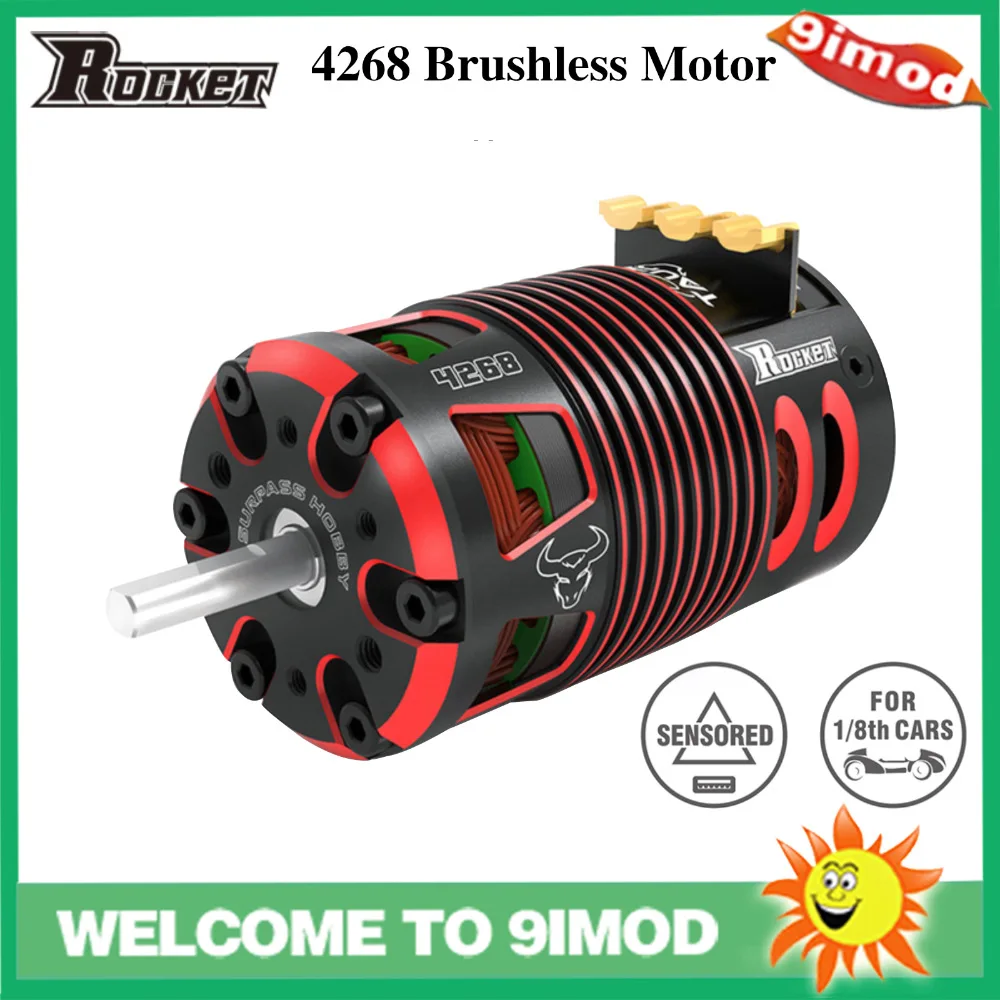 Rocket 4268 V2 internal rotation 4-pole sensory brushless motor 1/8 flat road off-road vehicle