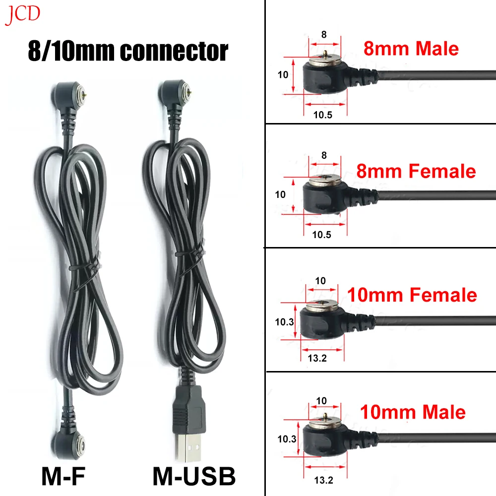 Image of JCD 1,2m 8mm 10mm Wasserdichter Magnetischer Anschluss Ladekabel USB Magnetischer Saugkontakt Stecker und Buchse Terminal