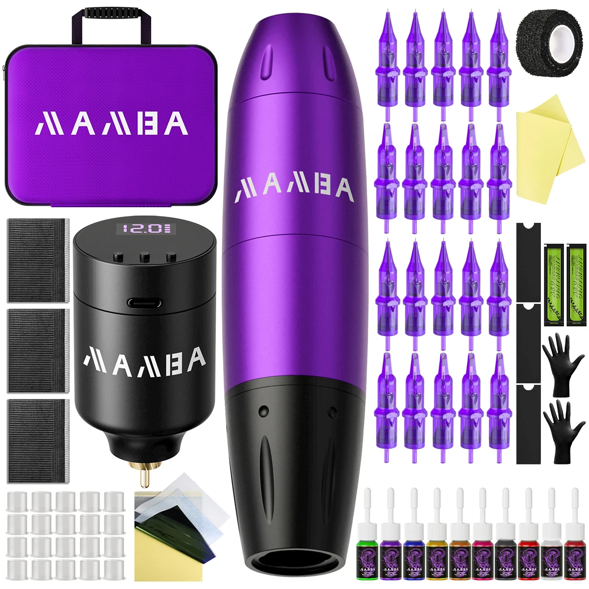 

Беспроводной набор ручек для татуировки, профессиональная вращающаяся машина для татуировки, аккумулятор 1350 мАч, мощность иглы, подходит для начинающих, перманентный макияж