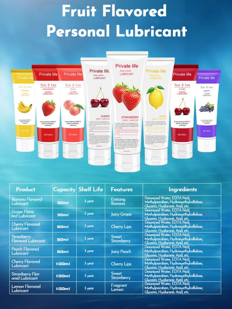 Best selling new type of sexual lubricant, fruit flavor water-based lubrication gel, female anal lubrication, vaginal sexual lub image 3