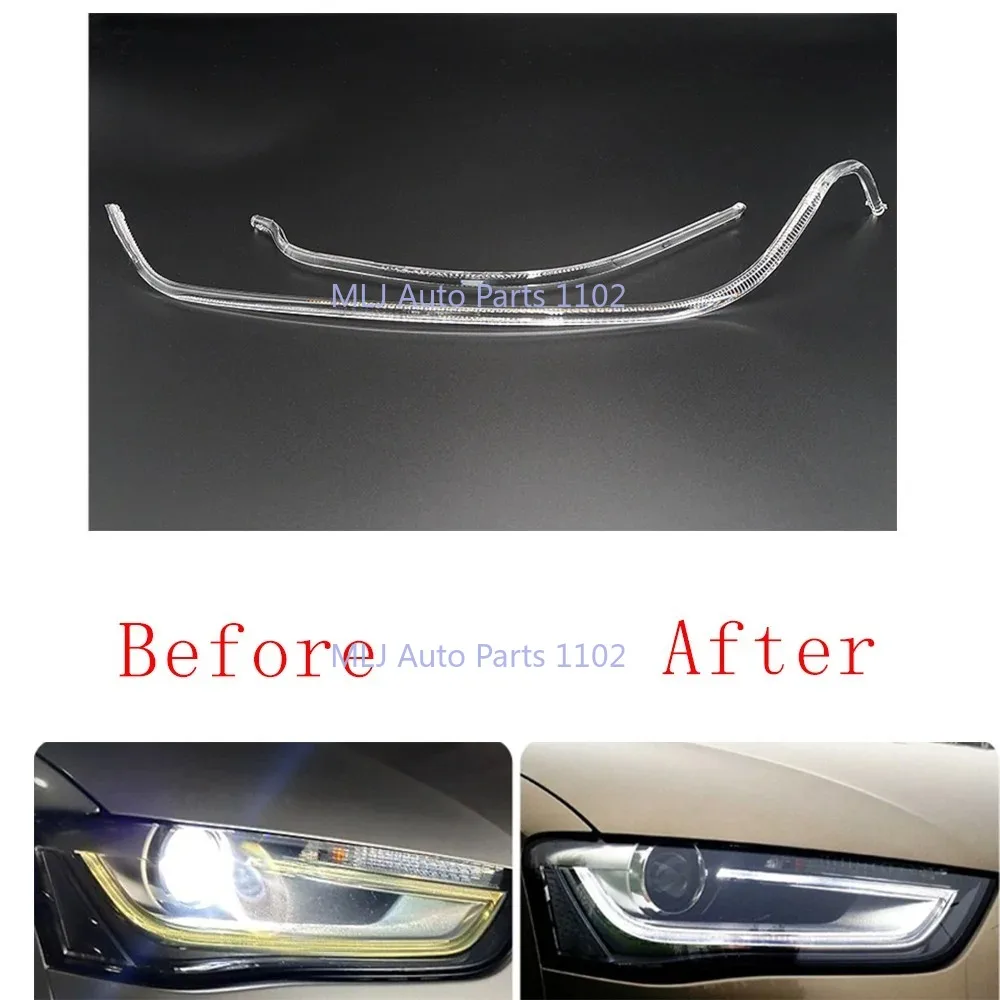 

For Audi A4L A4 b8 PA 2012-2016 Car DRL Headlight Light Guide Plate Daytime Running Light Tube Bar auto parts