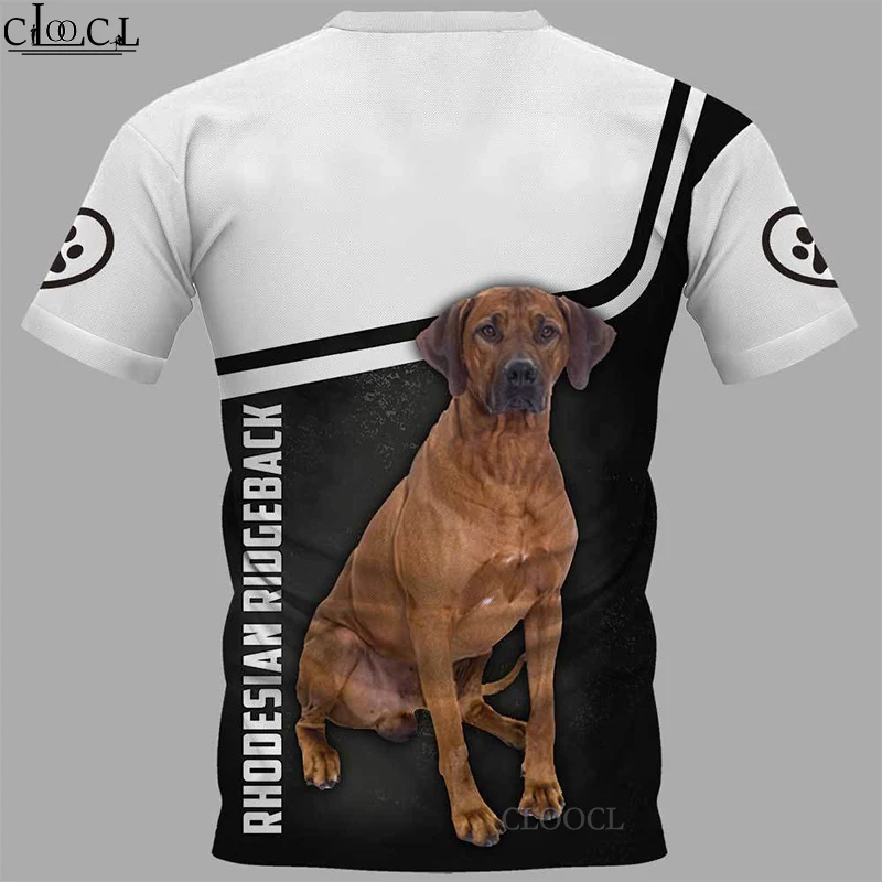 HX Newest Popular Rhodesian Ridgeback Unisex T-Shirt Men Streetwear 3D Print Harajuku Short Sleeve Casual Pullover Drop Shipping