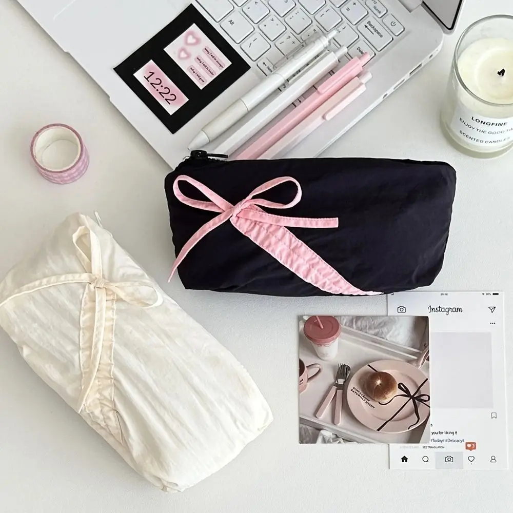 

Makeup Pocket Bowknot Bow Makeup Bag Purse Clutch Bag Cosmetic Bag Stationery Storage Bag Storage Bag Skincare Storage Bag Girls