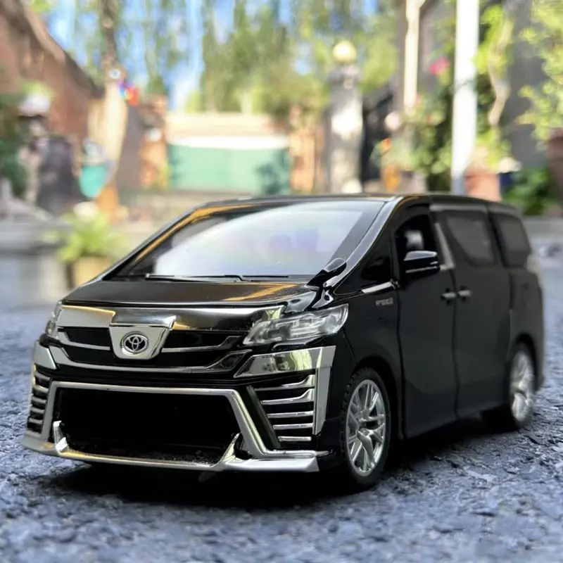 

1:24 VELLFIRE Alphard MPV Alloy Car Model Diecast Metal Toy Vehicles Car Model High Simulation Sound and Light Children Toy Gift