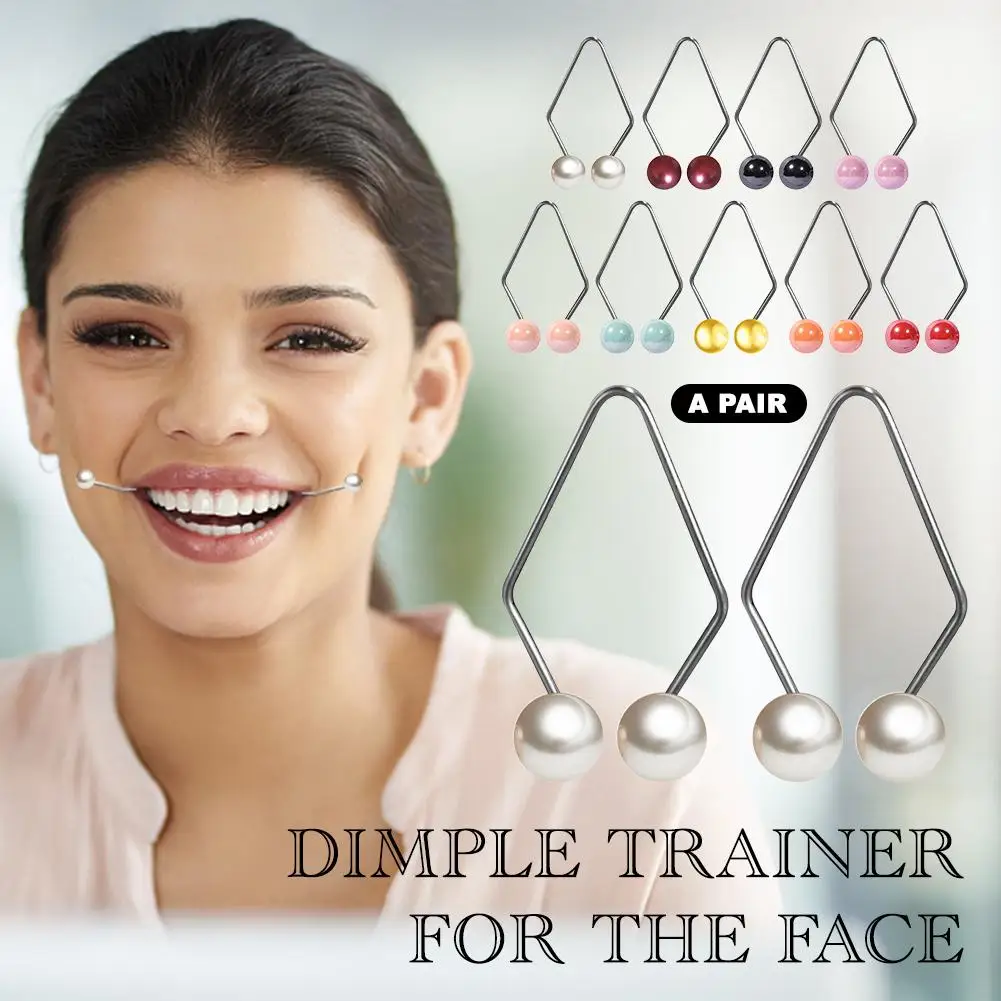 2 pz/set Dimple Makers for Face Develop Natural Smile Dimple Trainer gioielli per il viso per le donne accessori per gioielli per il corpo creativi