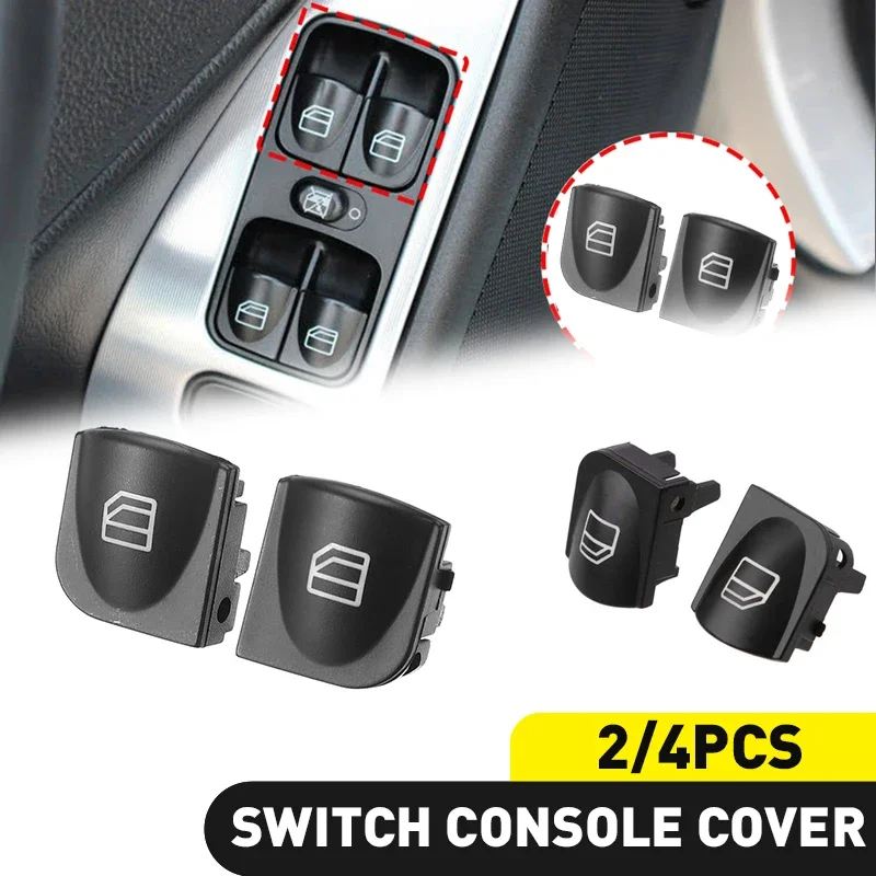 2/4Pcs Window Switch Console Cover Caps For Mercedes Benz W203 C-CLASSC320 C230 C240 C280 OE2038200110 Interior Accessories