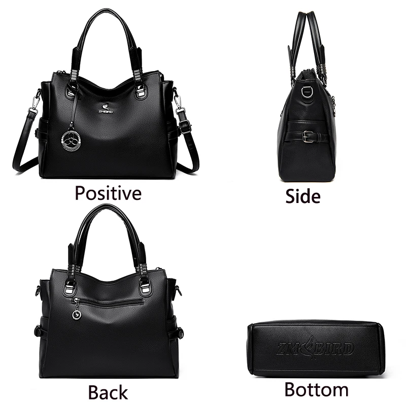 2024 New Large Capacity Women\'s Bucket Bag High Quality Soft Leather Female Handbag Luxury Trendy Girl Shoulder Bags Sac A Main