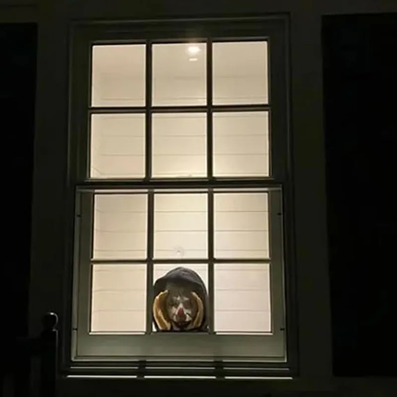 قناع تعليق رعب للهالوين ، زقزقة مخيفة ، ديكور منزلي ، إكسسوارات تنكرية للحفلات ، ديكورات خارجية وداخلية ، *