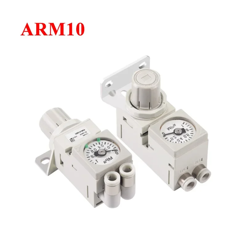 

SMC Type Miniature Pressure Regulating Valve ARM10-10F2 Pneumatic Small Assembly Pressure Reducing Valve Regulator