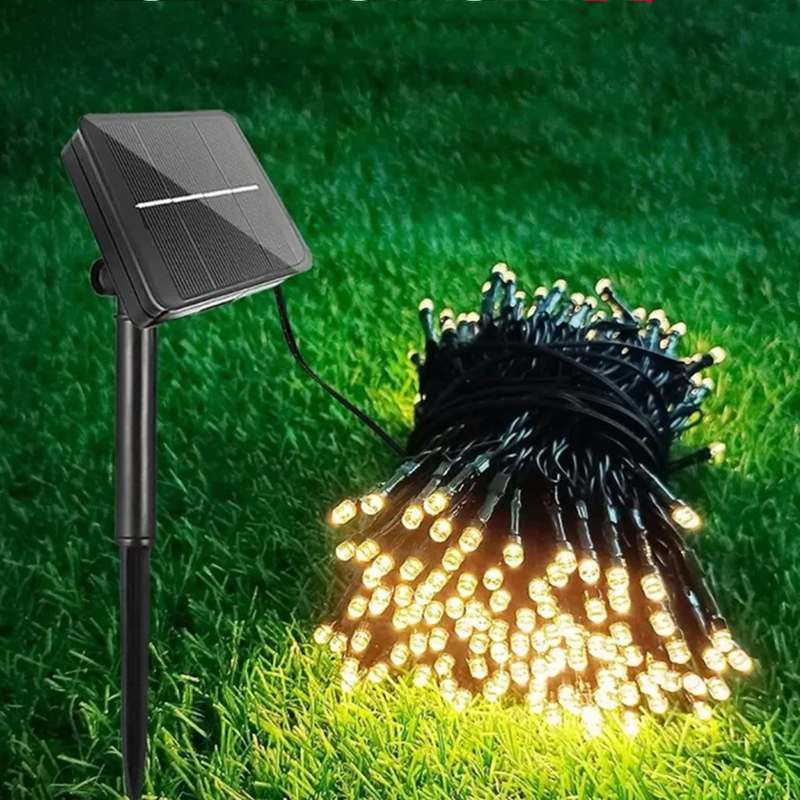32m Longest 8 Modes 300LED LED Solar String Lights Solar Powered Xmas Outdoor Lights Waterproof Starry Christmas Fairy Lights