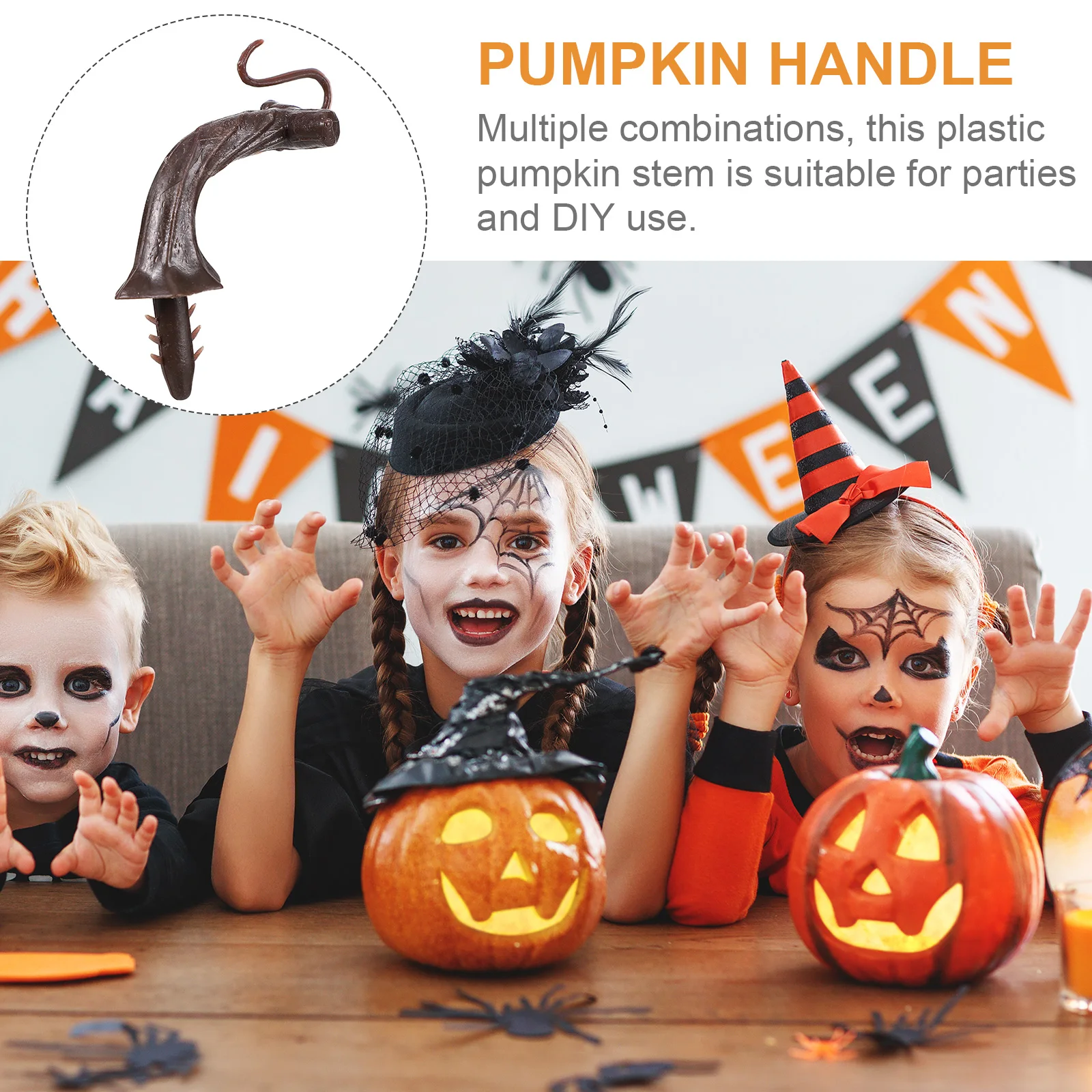 

24pcs Pumpkin Accessories Realistic Plastic Handles for DIY Fall Decorations Pumpkin Making Tools Festival Crafts