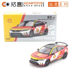 XCARTOYS 1/64 SHELL HONDA CIVIC TYPE R FL5 Car Alloy Toys Motor Vehicle Diecast Metal Model Kids Xmas Gift Toys for Boys