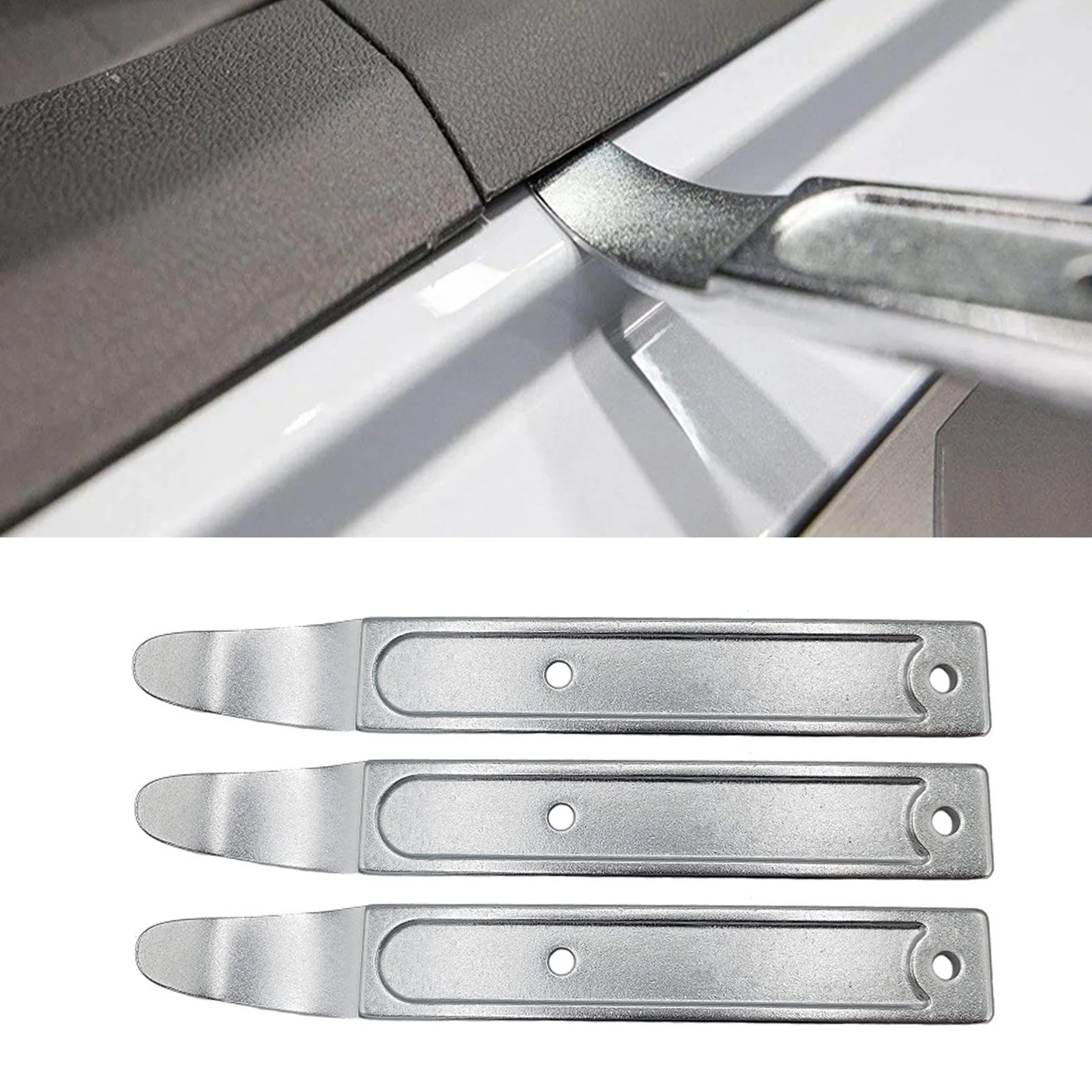 3 Pcs Pry Bar Ergonomic Portable Sheet Metal Prybar Door Panel Trim Removal Tool for Car Modification