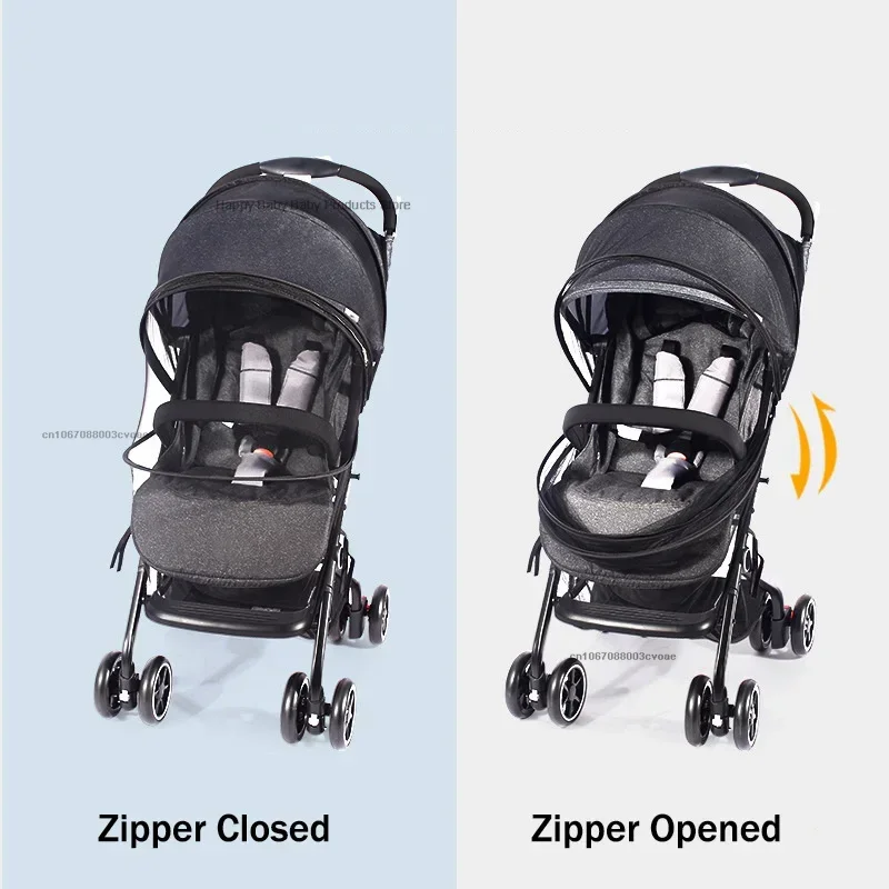 Zipper Type Fly Protection Accessories Children's Crib Summer Mesh Carriage Full Cover Mosquito Net Baby Stroller Trolley