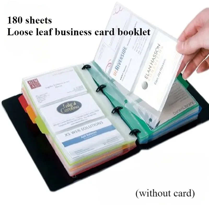 Office Supplies Portable and Easy To Classify 180 Sheets 90 Card Bags Loose Leaf Business Card Booklet