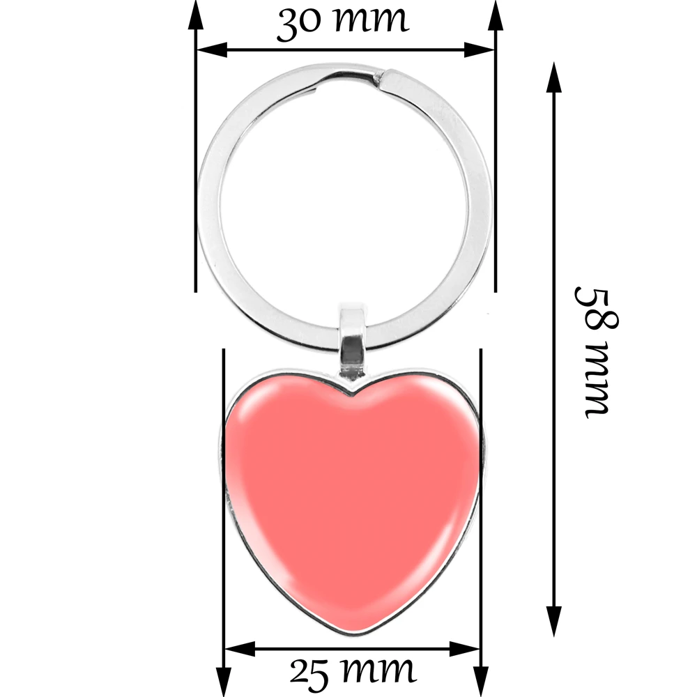 Personalized Custom Double Side Heart Shaped Keychain Mum Dad Baby Grandpa Parents One Side Keychain For Family Anniversary Gift