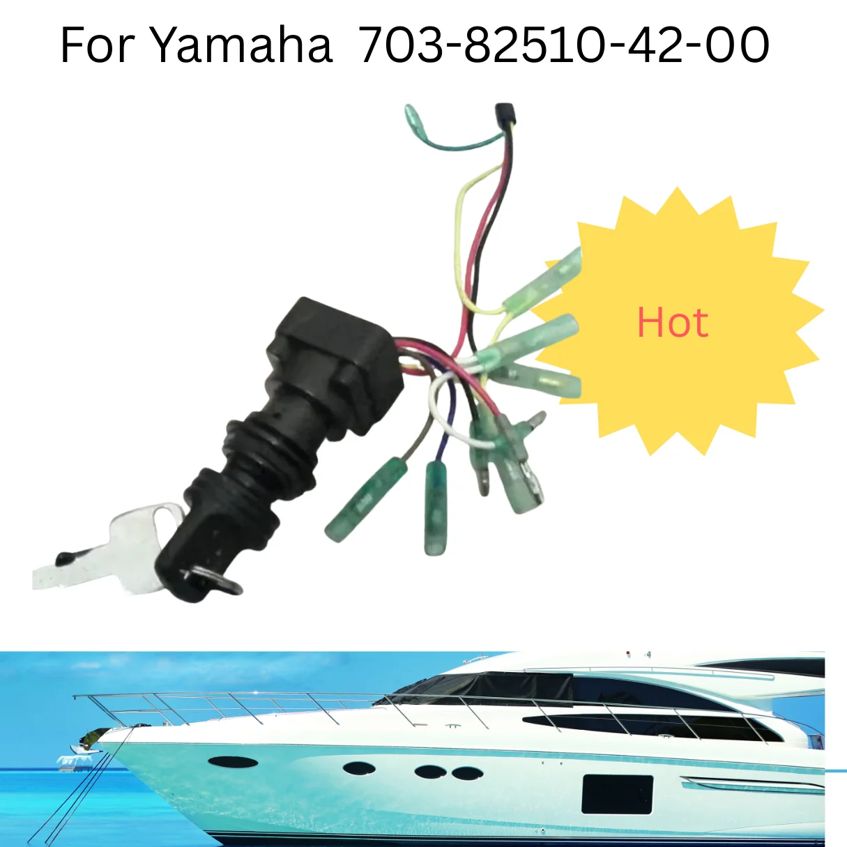 

Блок дистанционного управления, переключатель зажигания для подвесных моторов Yamaha 703-82510-42-00, нажимной дроссель 703-82510-43-00