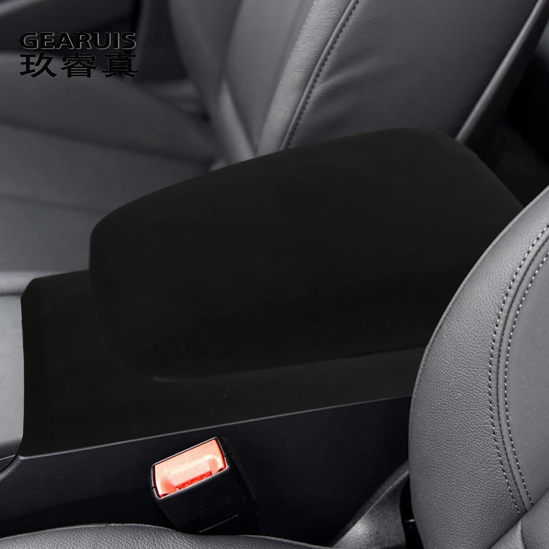 

For Audi A3 8V S3 2013-2020 Suede leather Car Wrapping ABS Center Console Tidying Armrest Box Panel Interior Trim Cover Stickers