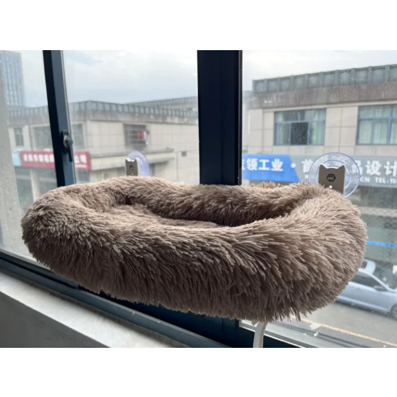 

New plush pet mat cat hammock all seasons universal hanging glass pet supplies warm cat bed can be removed and washed