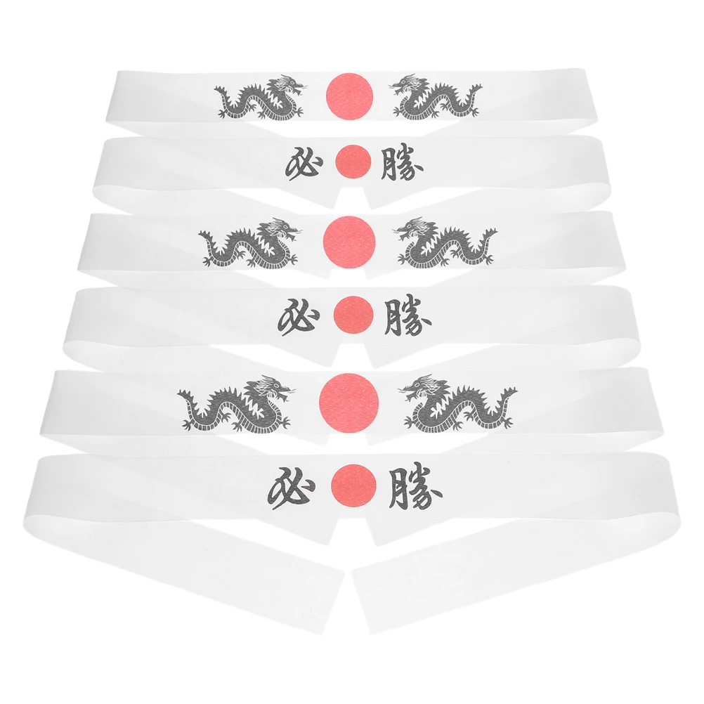 

6 Pcs Headband Bandana Hachimaki Adjustable Hairbands Karate Japanese Headband Karate Taekwondo Kitchen Supplies