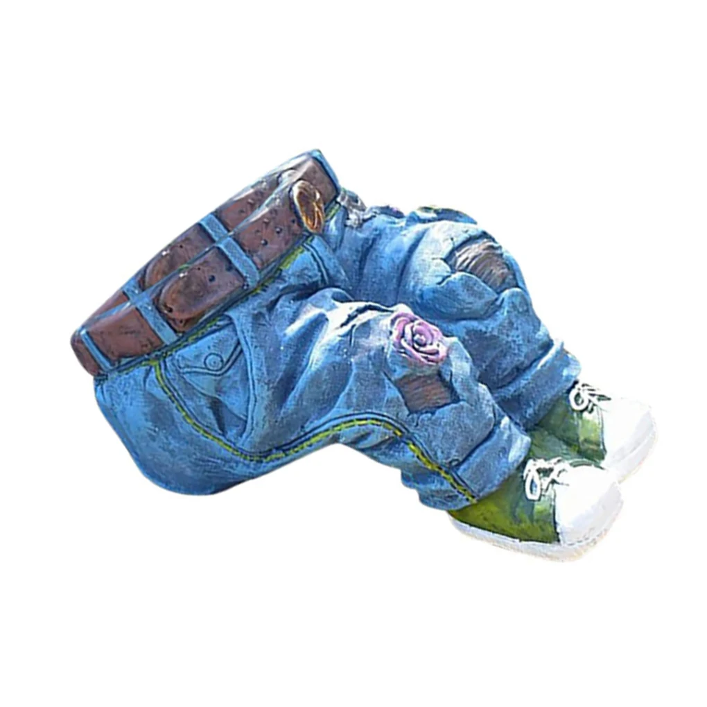 

Eco-friendly Resin Plant Pot Unique Jeans Shape Figurines Planter For Garden Wide Range Of Uses Sitting Denim Jeans