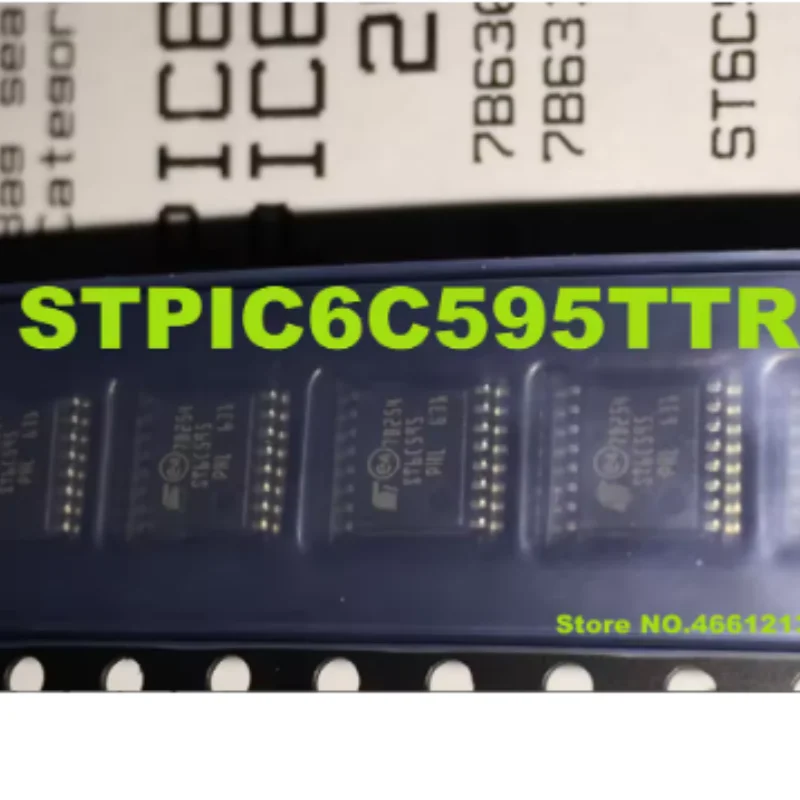10PCS STPIC6C595TTR 8Bit Power Shift Register Serial In Parallel Out Open Drain Output TSSOP-16 SMD IC 100mA Per Channel LED