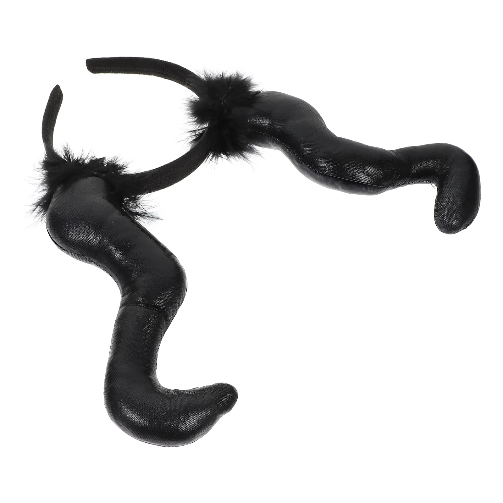 

Headgear Make up Demon Horn Headband Black Hairband Cloth Cosplay Headdress Prop