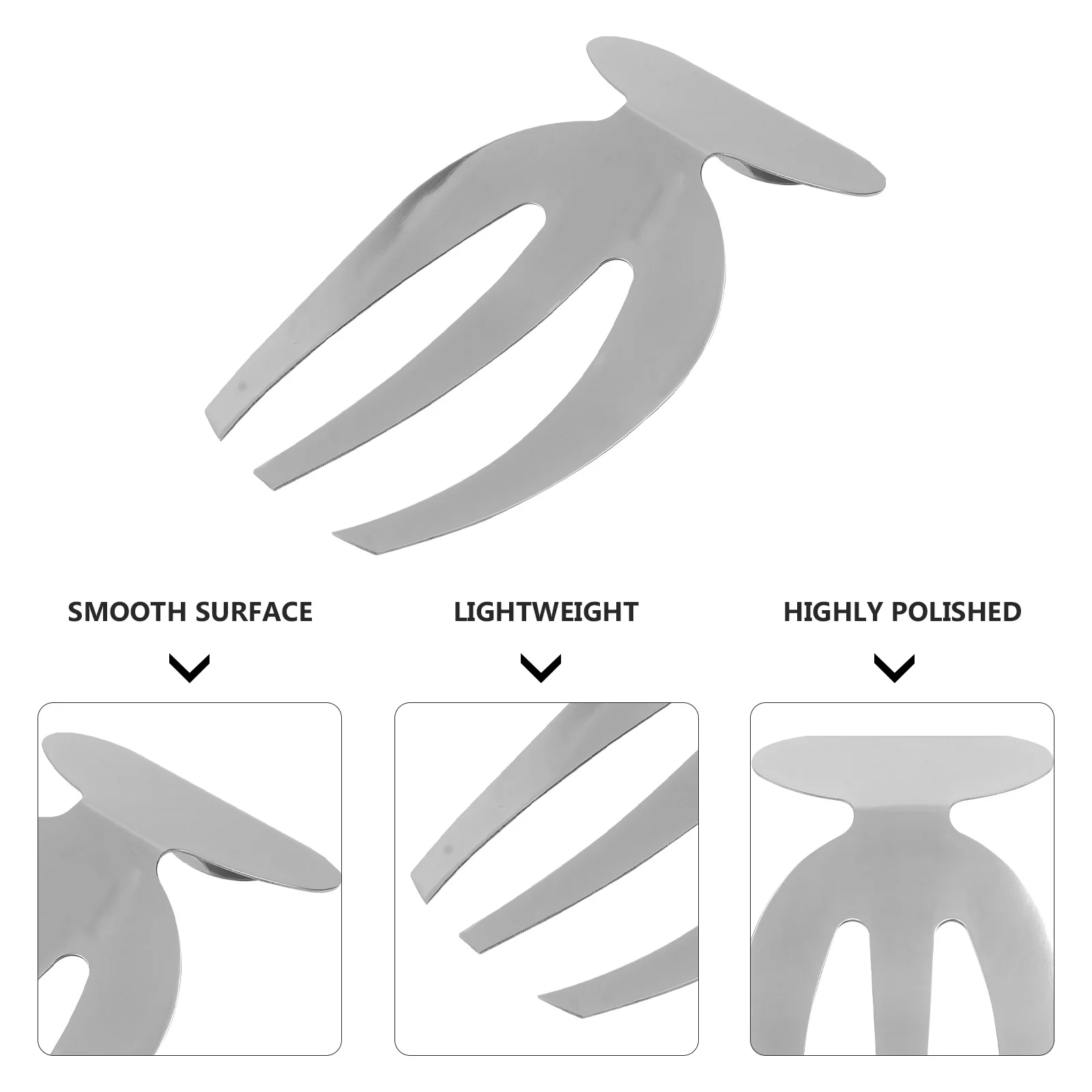 

1Pcs Stainless Steel Salad Claw Polished Salad Hands Thumb Hook Non-Slip for Home Restaurant Party Kitchen Tool
