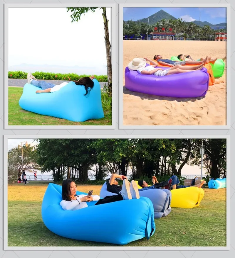 

Portable lazy inflatable outdoor sofa air bed for grass park water beach toys inflatable chair quick inflatable air sofa outdoor